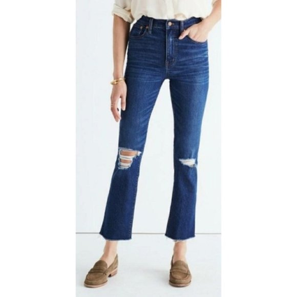 Madewell Denim - Madewell Los Feliz Crop Flare Jeans High Rise 23